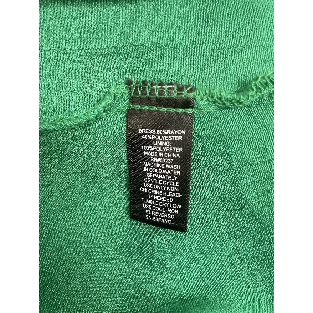 Mlle Gabriella Womens 1X Kelly Green Halter Maxi Dress Resort Wear Classic - Picture 7 of 8
